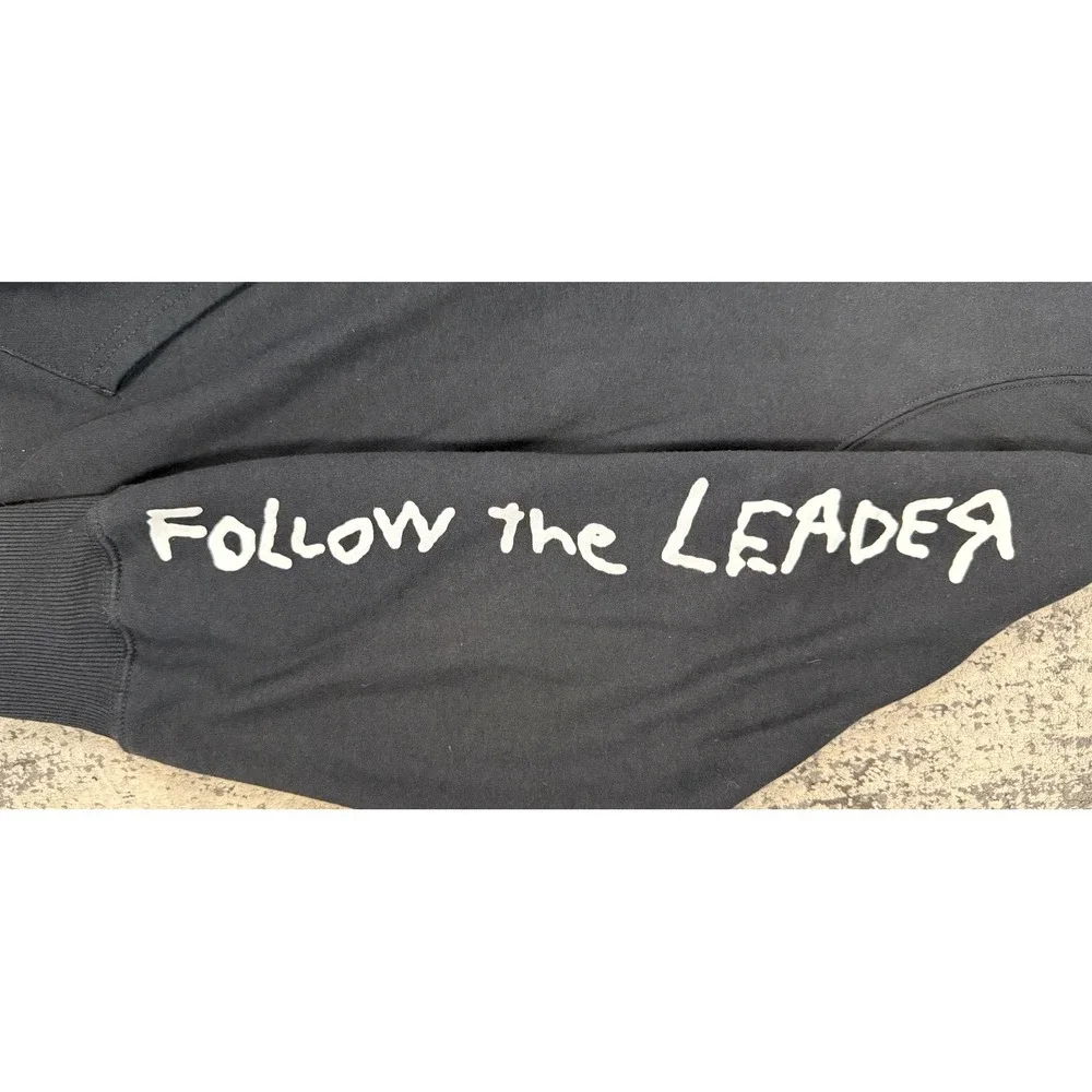Korn Mens XXL Black Follow The Leader Hoodie Graphic Band Sweatshirt